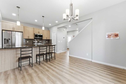132 Highview Gate Se, Airdrie, AB - Indoor Photo Showing Kitchen With Upgraded Kitchen