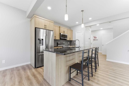 132 Highview Gate Se, Airdrie, AB - Indoor Photo Showing Kitchen With Upgraded Kitchen