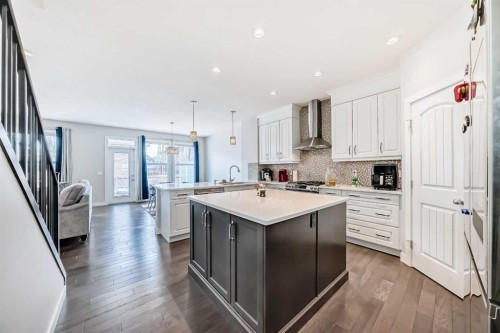 105 Sandpiper Point, Chestermere, AB - Indoor Photo Showing Kitchen With Double Sink With Upgraded Kitchen