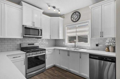589 Masters Road Se, Calgary, AB - Indoor Photo Showing Kitchen With Double Sink