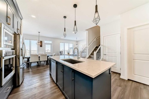 82 Magnolia Court Se, Calgary, AB - Indoor Photo Showing Kitchen With Upgraded Kitchen