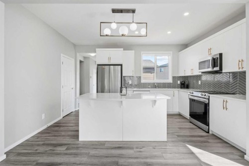 171 Carringham Road Nw, Calgary, AB - Indoor Photo Showing Kitchen With Stainless Steel Kitchen With Upgraded Kitchen