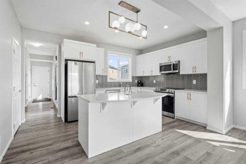 171 Carringham Road Nw, Calgary, AB - Indoor Photo Showing Kitchen With Stainless Steel Kitchen With Upgraded Kitchen