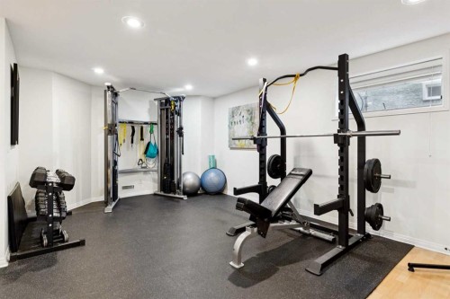 52 Christie Knoll Heights Sw, Calgary, AB - Indoor Photo Showing Gym Room