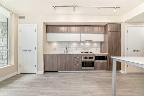 110-51 Waterfront Mews Sw, Calgary, AB - Indoor Photo Showing Kitchen With Upgraded Kitchen