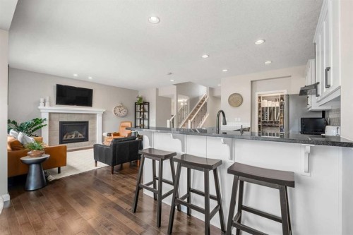 103 Auburn Glen Way Se, Calgary, AB - Indoor With Fireplace