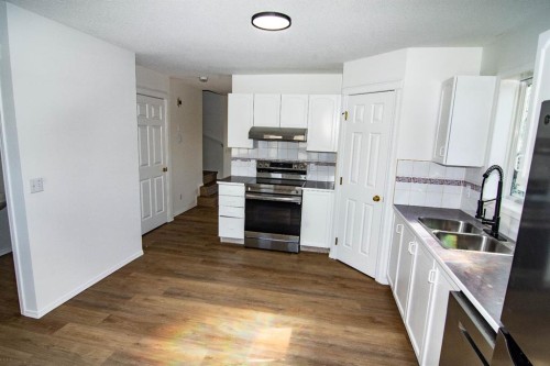 5320 Martin Crossing Drive Ne, Calgary, AB - Indoor Photo Showing Kitchen With Double Sink