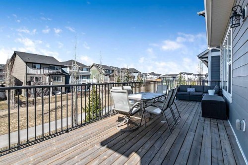 75 Sundown Way, Cochrane, AB - Outdoor With Deck Patio Veranda With Exterior