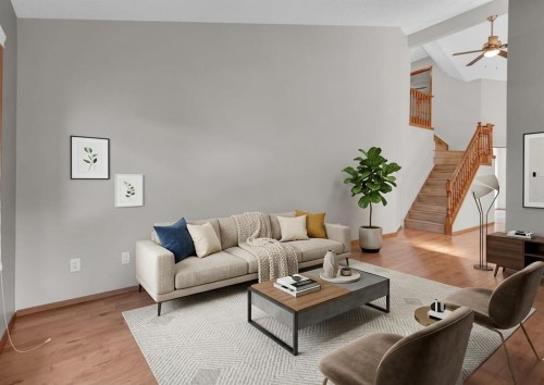 260 Hawkwood Boulevard Nw, Calgary, AB - Indoor Photo Showing Living Room