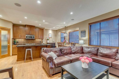 676 Auburn Bay Boulevard Se, Calgary, AB - Indoor Photo Showing Living Room