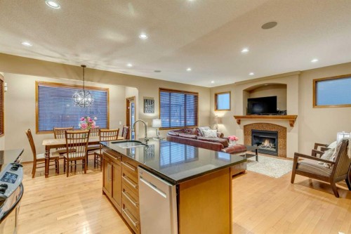 676 Auburn Bay Boulevard Se, Calgary, AB - Indoor With Fireplace