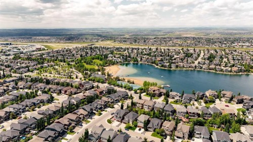 676 Auburn Bay Boulevard Se, Calgary, AB - Outdoor With Body Of Water With View