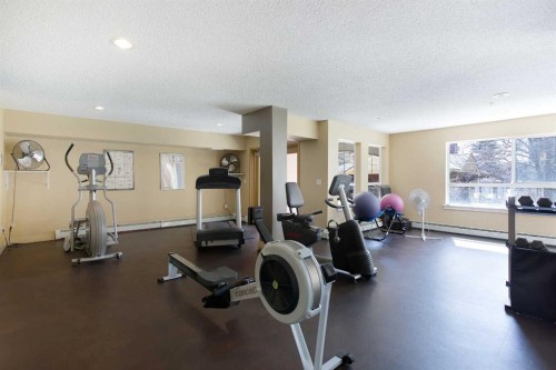 216-5115 Richard Road Sw, Calgary, AB - Indoor Photo Showing Gym Room