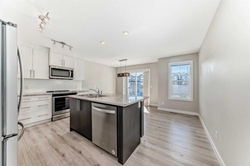 154 Sage Hill Grove Nw, Calgary, AB - Indoor Photo Showing Kitchen With Double Sink With Upgraded Kitchen