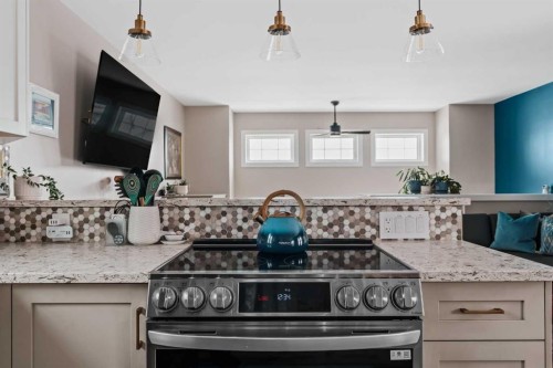 60 Hunterhorn Crescent Ne, Calgary, AB - Indoor Photo Showing Kitchen With Upgraded Kitchen