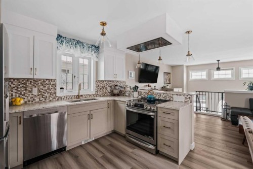 60 Hunterhorn Crescent Ne, Calgary, AB - Indoor Photo Showing Kitchen With Stainless Steel Kitchen With Upgraded Kitchen