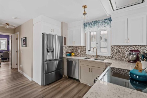 60 Hunterhorn Crescent Ne, Calgary, AB - Indoor Photo Showing Kitchen With Stainless Steel Kitchen With Upgraded Kitchen
