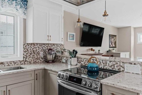 60 Hunterhorn Crescent Ne, Calgary, AB - Indoor Photo Showing Kitchen With Upgraded Kitchen