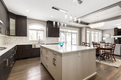 109 Kinniburgh Bay, Chestermere, AB - Indoor Photo Showing Kitchen With Upgraded Kitchen