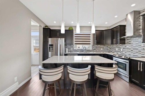 61 Cityscape Street, Calgary, AB - Indoor Photo Showing Kitchen With Upgraded Kitchen