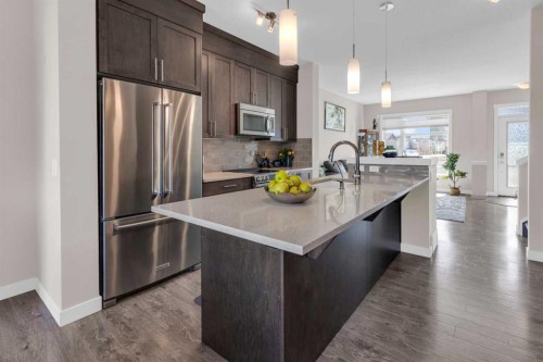 70 Sage Bluff Gate Nw, Calgary, AB - Indoor Photo Showing Kitchen With Stainless Steel Kitchen With Upgraded Kitchen
