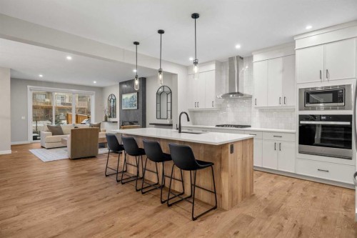 135 Silver Spruce Grove Sw, Calgary, AB - Indoor Photo Showing Kitchen With Upgraded Kitchen
