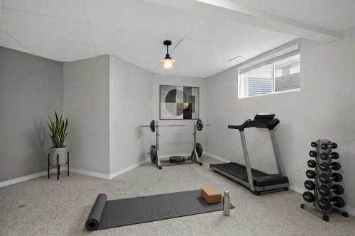 3513 Douglas Woods Heights Se, Calgary, AB - Indoor Photo Showing Gym Room
