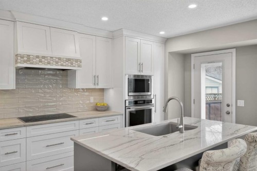 3513 Douglas Woods Heights Se, Calgary, AB - Indoor Photo Showing Kitchen With Upgraded Kitchen