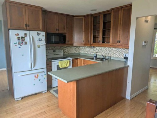 3711 Beaver Road Nw, Calgary, AB - Indoor Photo Showing Kitchen With Double Sink