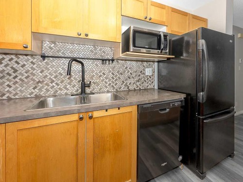 172 Simcoe Place Sw, Calgary, AB - Indoor Photo Showing Kitchen With Double Sink
