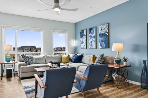 2313-220 Seton Grove Se, Calgary, AB - Indoor Photo Showing Living Room