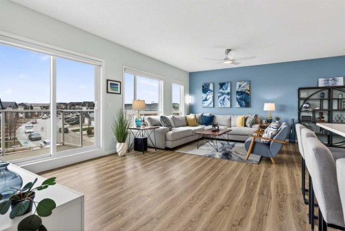 2313-220 Seton Grove Se, Calgary, AB - Indoor Photo Showing Living Room