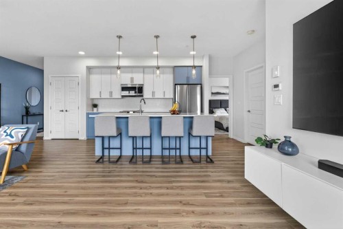 2313-220 Seton Grove Se, Calgary, AB - Indoor Photo Showing Kitchen With Upgraded Kitchen