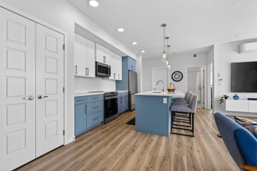 2313-220 Seton Grove Se, Calgary, AB - Indoor Photo Showing Kitchen With Upgraded Kitchen