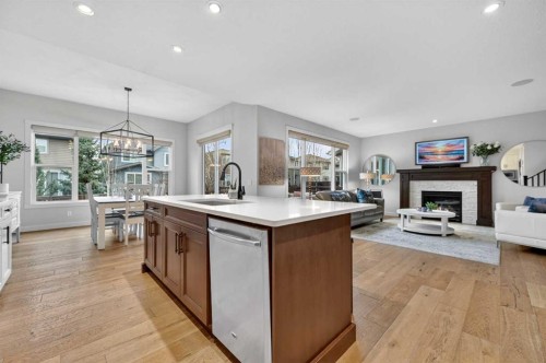 19 Cranbrook Crescent Se, Calgary, AB - Indoor With Fireplace