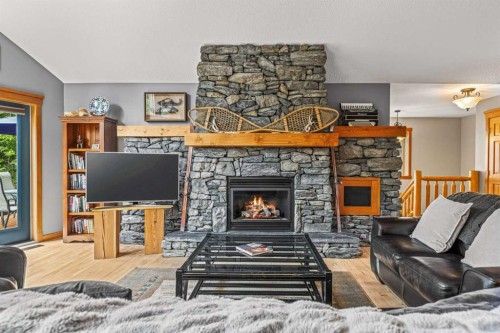 116 Casale Place, Canmore, AB - Indoor Photo Showing Living Room With Fireplace