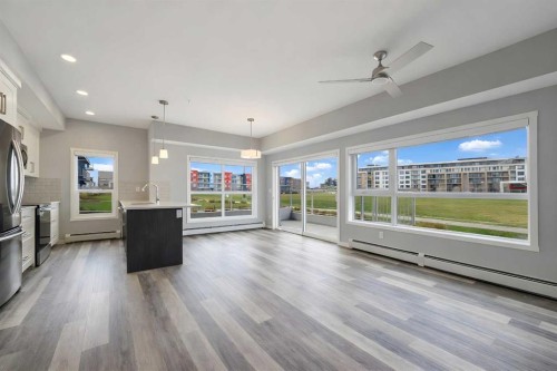109-4150 Seton Drive Se, Calgary, AB - Indoor Photo Showing Kitchen