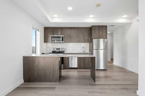401-455 1 Avenue Ne, Calgary, AB - Indoor Photo Showing Kitchen With Stainless Steel Kitchen With Upgraded Kitchen