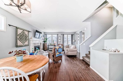 404 Redstone Grove Ne, Calgary, AB - Indoor With Fireplace