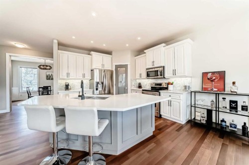 127 Cimarron Park Circle, Okotoks, AB - Indoor Photo Showing Kitchen With Stainless Steel Kitchen With Upgraded Kitchen