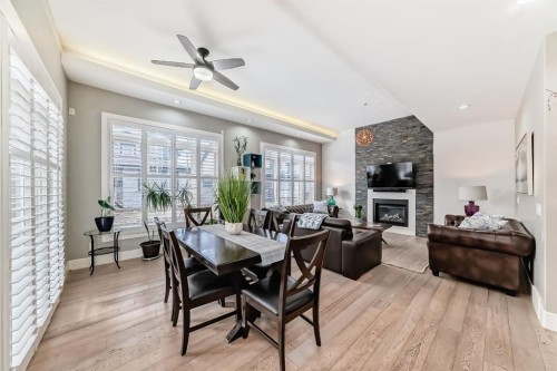 193 Kinniburgh Circle, Chestermere, AB - Indoor With Fireplace