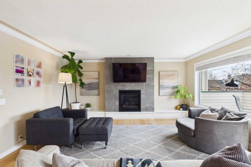 62 Tuscany Hills Park Nw, Calgary, AB - Indoor Photo Showing Living Room With Fireplace