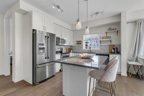 3211-99 Copperstone Park Se, Calgary, AB - Indoor Photo Showing Kitchen With Stainless Steel Kitchen With Upgraded Kitchen