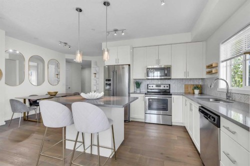 3211-99 Copperstone Park Se, Calgary, AB - Indoor Photo Showing Kitchen With Stainless Steel Kitchen With Upgraded Kitchen