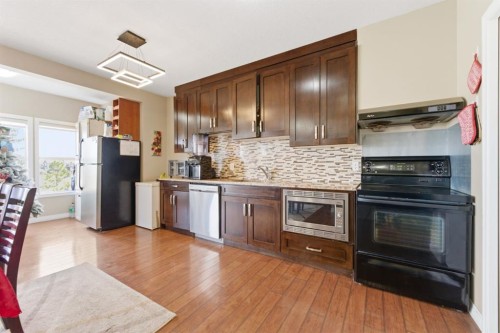 99 Marquis Cove Se, Calgary, AB - Indoor Photo Showing Kitchen With Stainless Steel Kitchen With Upgraded Kitchen