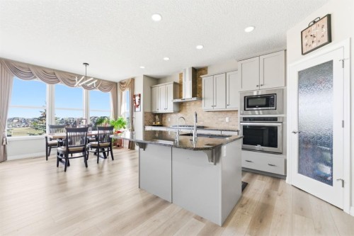 99 Marquis Cove Se, Calgary, AB - Indoor Photo Showing Kitchen With Upgraded Kitchen