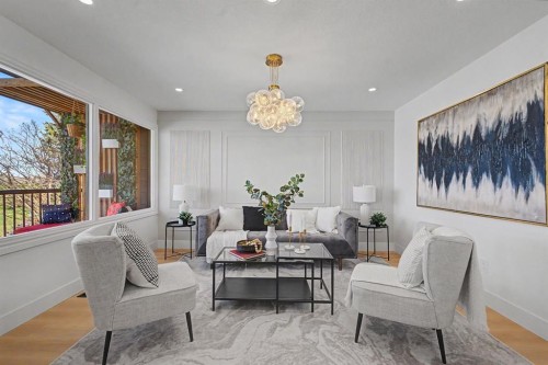 1607 Marlyn Way Ne, Calgary, AB - Indoor Photo Showing Living Room