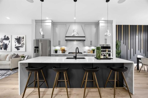 107 Hartford Road Nw, Calgary, AB - Indoor Photo Showing Kitchen With Stainless Steel Kitchen With Upgraded Kitchen