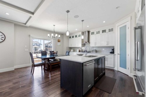 125 Kinniburgh Loop, Chestermere, AB - Indoor Photo Showing Kitchen With Upgraded Kitchen