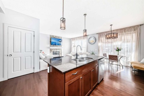 153 Chaparral Valley Mews, Calgary, AB - Indoor Photo Showing Kitchen With Double Sink